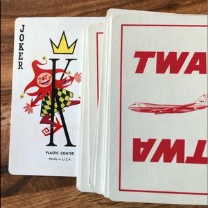 TWA vintage playing cards.